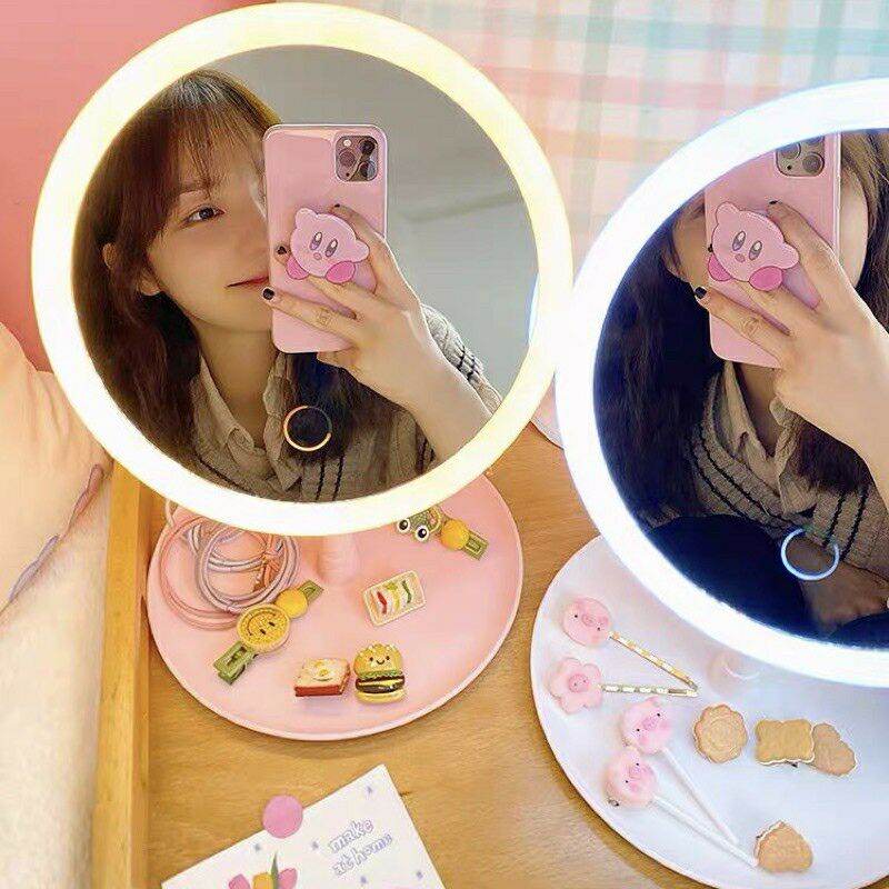 BẢO HÀNH 1 ĐỔI 1 Gương Trang Điểm Đèn LED Cảm Ứng Siêu Sáng Tặng Kèm Sạc USB 3 Chế Độ Tiểu Thư Ulzzang Hàn Quốc Bắc Âu