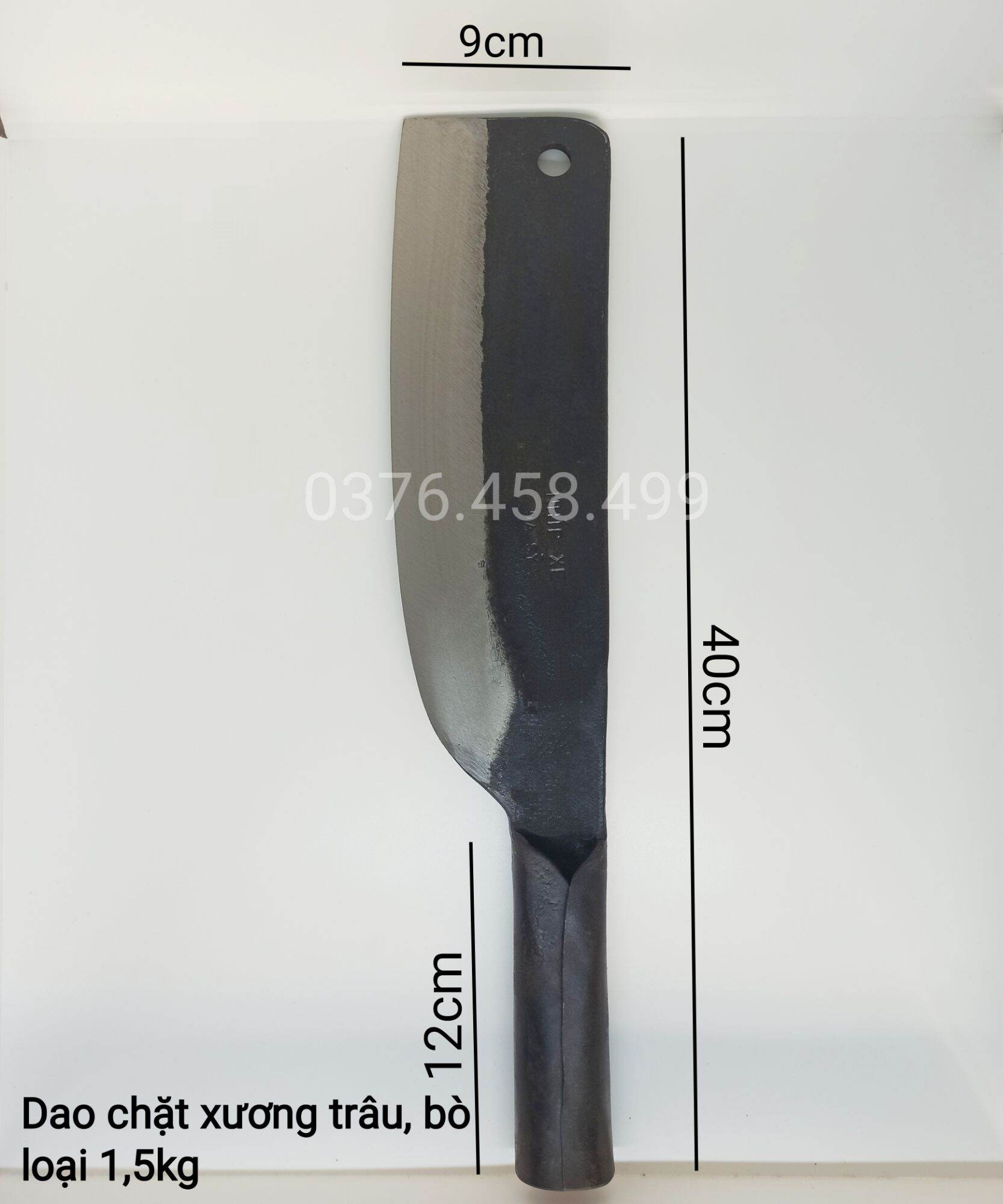 Dao chặt xương trâu bò, chặt cây hàng chuẩn 1kg đến 1,5kg- Dao Nhíp xe nguyên khối Đa Sỹ rèn thủ công