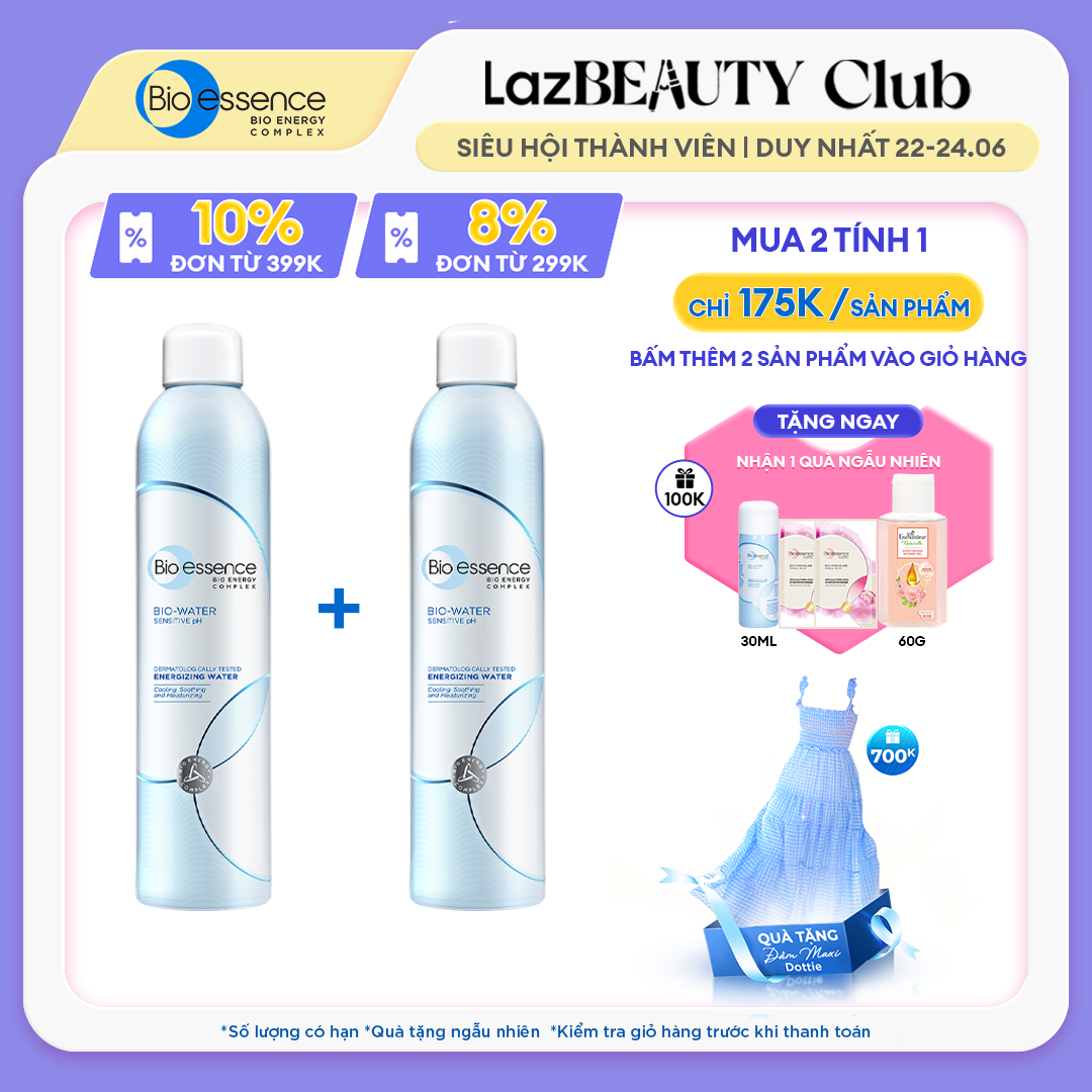 [Mua 2 Tính Tiền 1] Nước xịt khoáng dưỡng da ẩm mượt mịn màng Bio-Essence Bio-Water Water Energizing 300ml