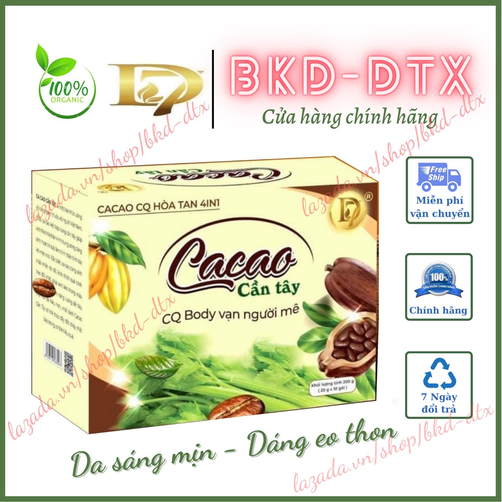 Giảm cân tự nhiên cacao cân tây - cacao cq hòa tan 4in1 an toàn hiệu quả