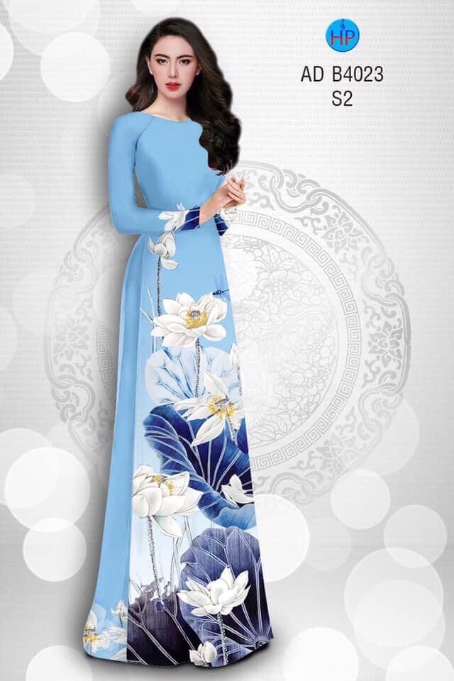 Vải áo dài hoa sen
