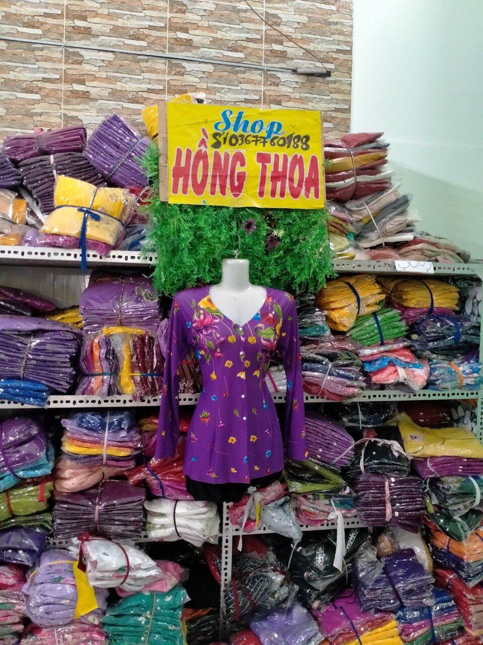 áo bà ba in hoa 4d k có  quần