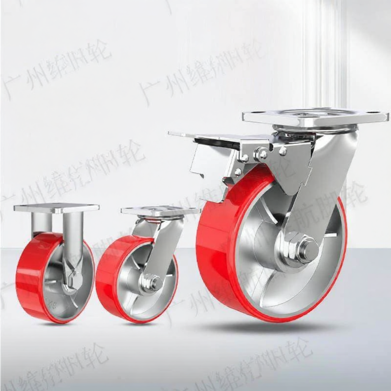 ZHENTAIYUAN | Bánh Xe PU Chịu Lực Có Phanh Lõi Sắt Đúc