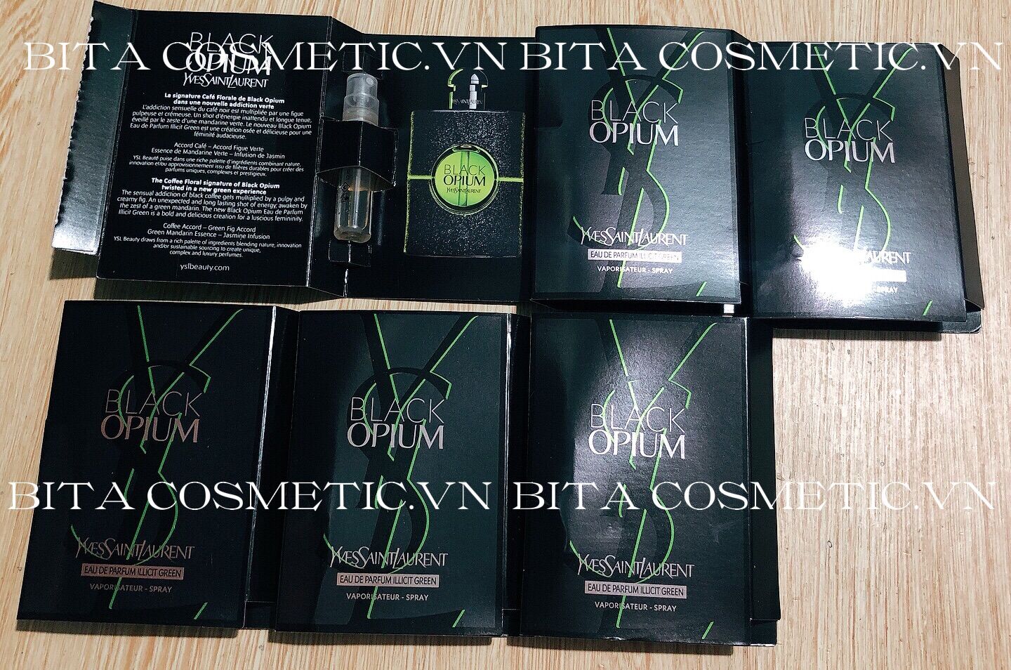 Vial nước hoa ysl black opium eau de parfum illicit green 2022