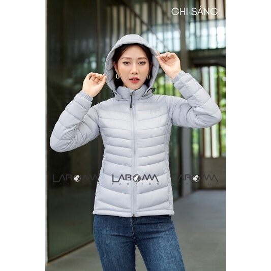 HÀNG CAO CẤP - LAROMA ÁO KHOÁC NỮ CÓ MŨ SIZE M L SIÊU ẤM SIÊU NHẸ