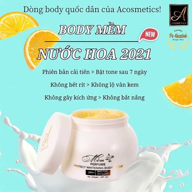 KEM BODY MỀM 2021 CTy MỸ PHẨM PHƯƠNG ANH ( Tặng Kèm Hũ Kem Kích Trắng Pháp )