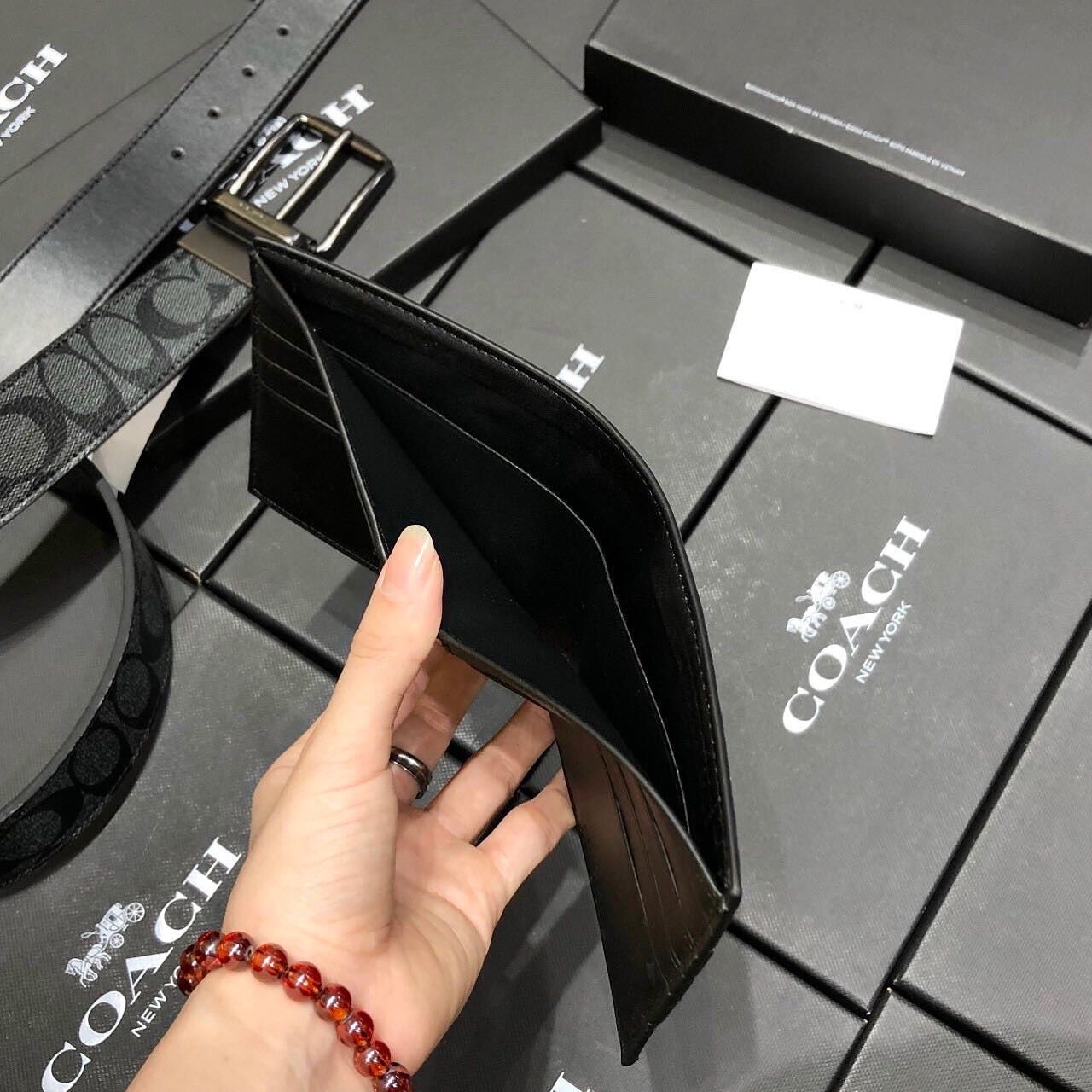 Set thắt lưng kèm ví Coach xuất xịn