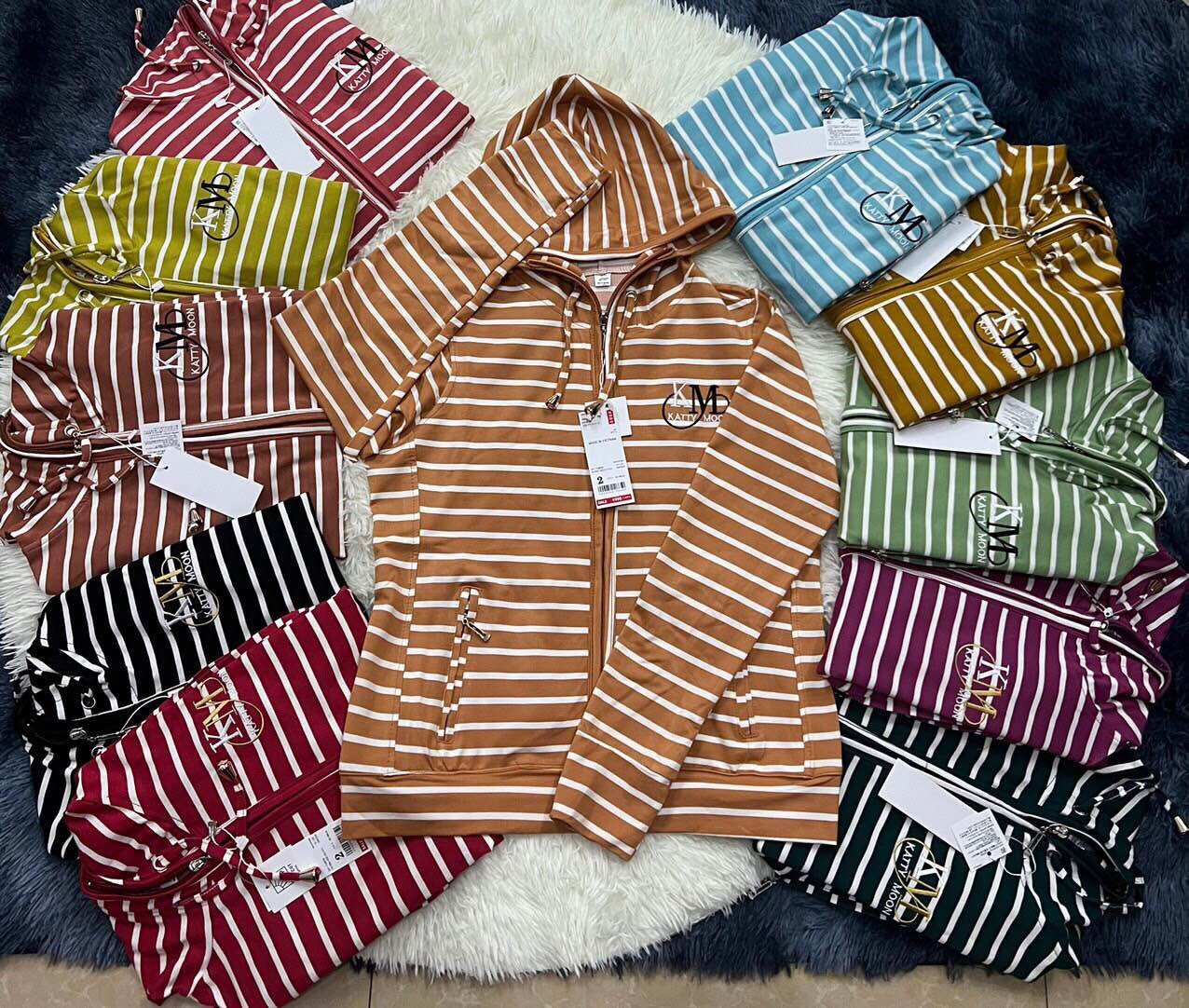 ‼freeship‼a33💥áo khoác chống nắng_ áo khoác phối sọc chất liệu cotton