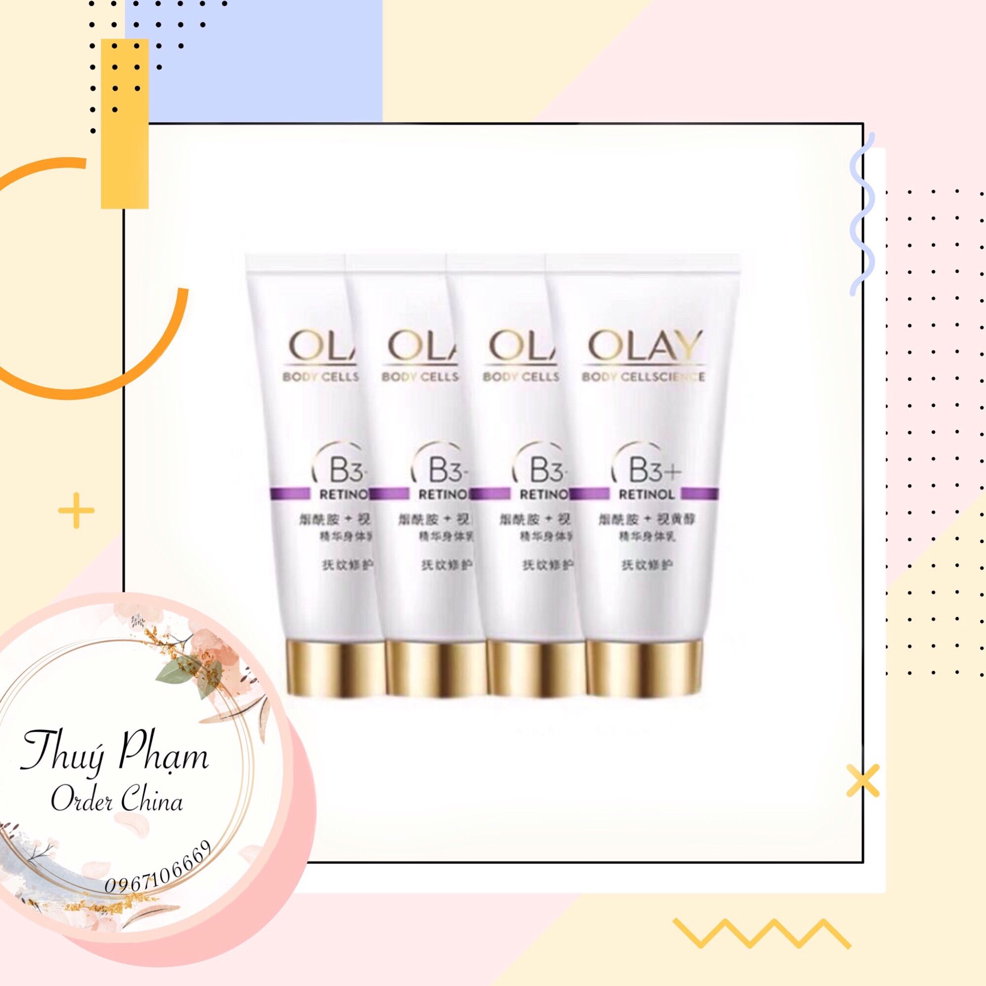 Dưỡng thể Olay B3 Retinol dưỡng trắng tuýp 65ml