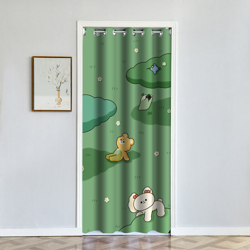 Rèm Cửa Không Đục Lỗ Rèm Ngăn Cách Điều Hòa Lối Đi Rèm Vải Nhà Bếp Phòng Ngủ Phòng Khách Rèm Chống Gió Chắn Sáng Chống Muỗi Gia Dụng