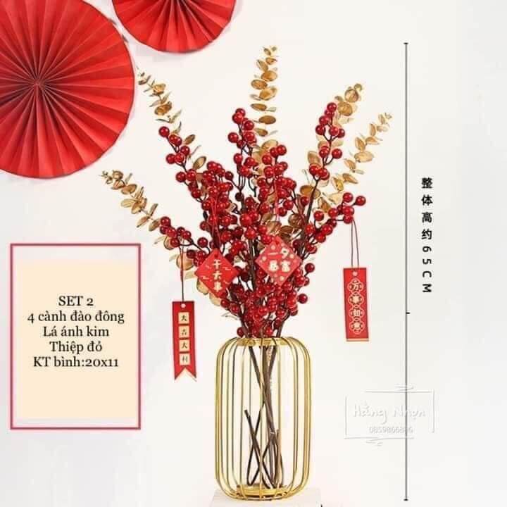 Bình đào đông đỏ TÀI LỘC