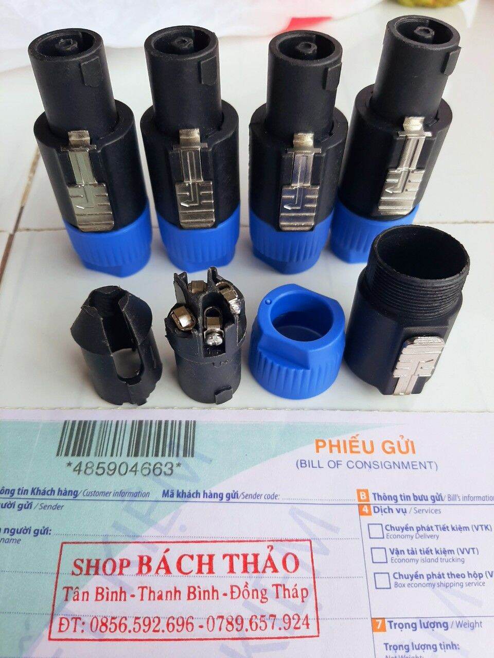 jack cắm loa speakon neutrik, bộ 10 chiếc