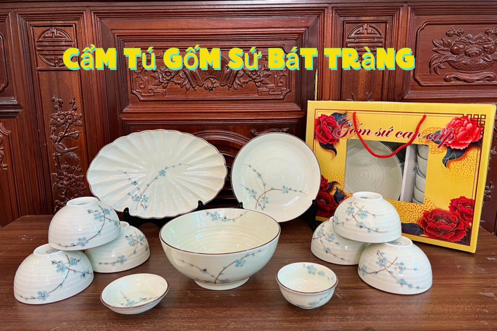 Bộ Bát Đĩa Cao Cấp Bát Tràng