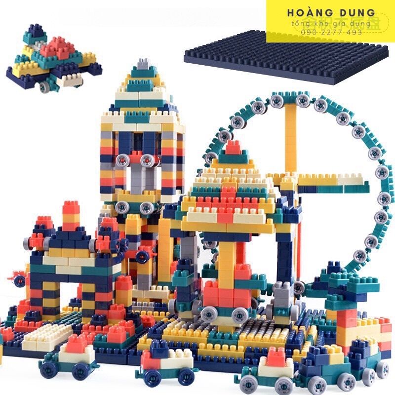 Bộ Xếp hình Lego 520 chi tiết/ Hộp Lego 520 chi tiết sáng tạo giúp bé thông minh
