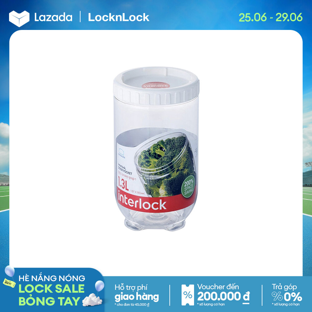 Hộp Bảo Quản Interlock Lock&Lock INL402W ( dung tích 1.3L )