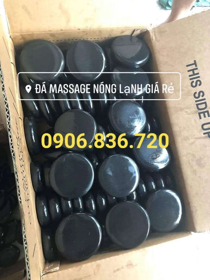 Đá massage nóng tròn trung- 8cm x 8cm x 2cm