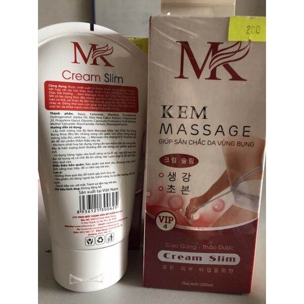 Kem MK massage đánh tan mỡ bụng