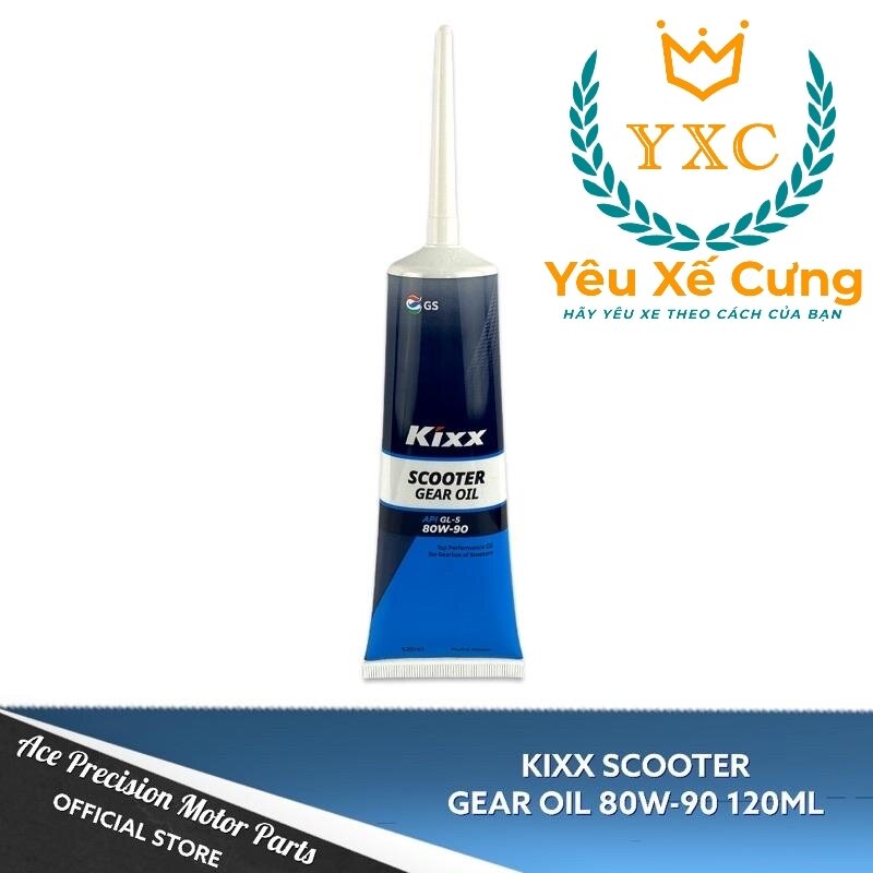 Dầu Nhớt (Lap) hộp số KIXX Scooter Gear SAE 80W90 -120ml - Dành cho Xe Tay Ga như SH, Vespa, ADV, PCX, Vario, AB, Vision, Grande, Lead, Janus,.... Hàng Nhập Khẩu