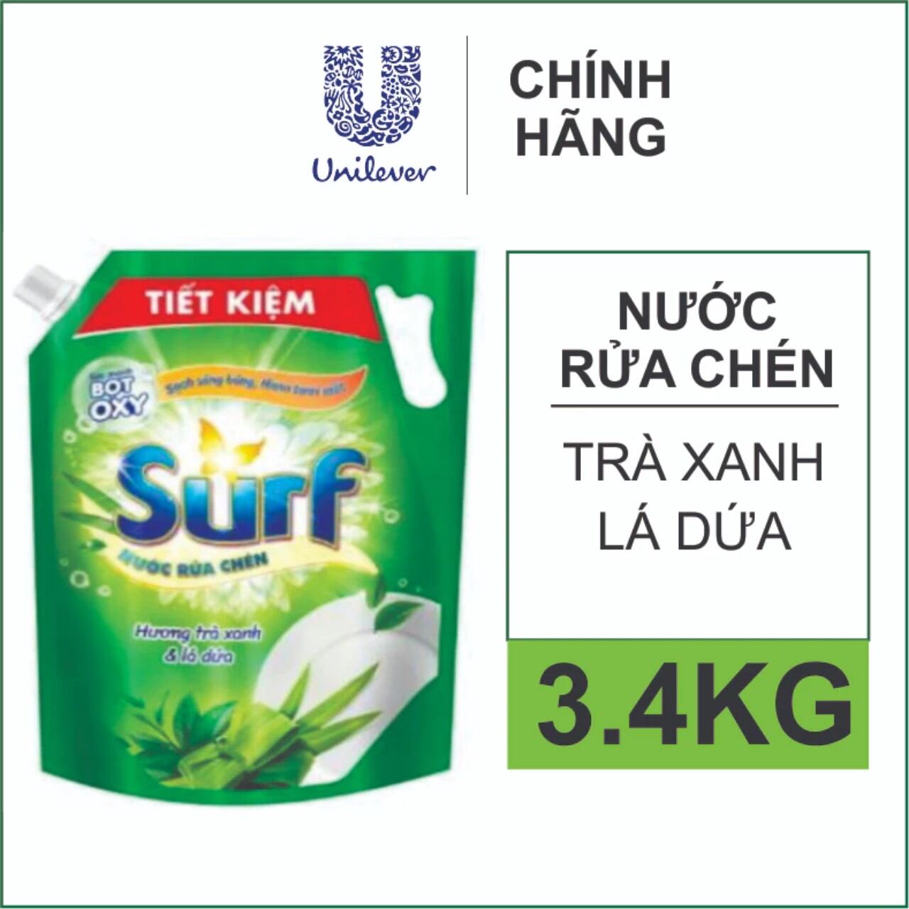 Nước rửa chén surf Túi  tiết kiệm 3,4kg