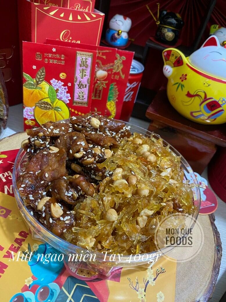 Mứt ngào Miền Tây 500g (Chuối ngào mix gừng sợi dẻo)