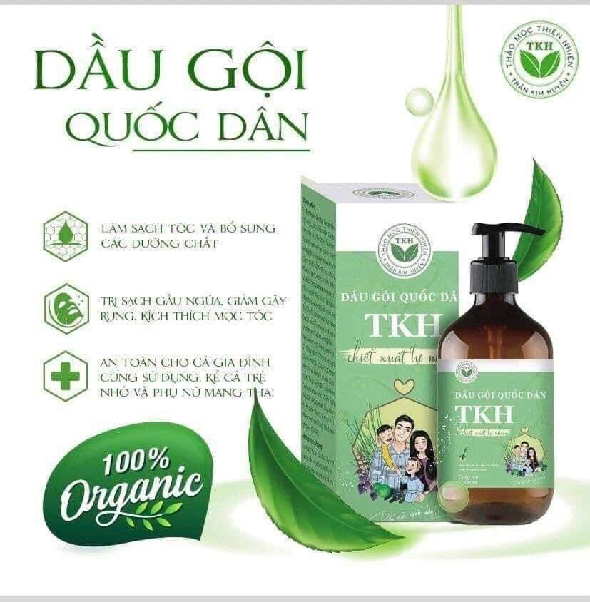 Dầu gội quốc dân TKH - Làm sạch da đầu, mượt, chắc khỏe tóc hiệu quả, giảm tình trạng tóc xơ, rối, chẻ ngọn, gãy, rụng