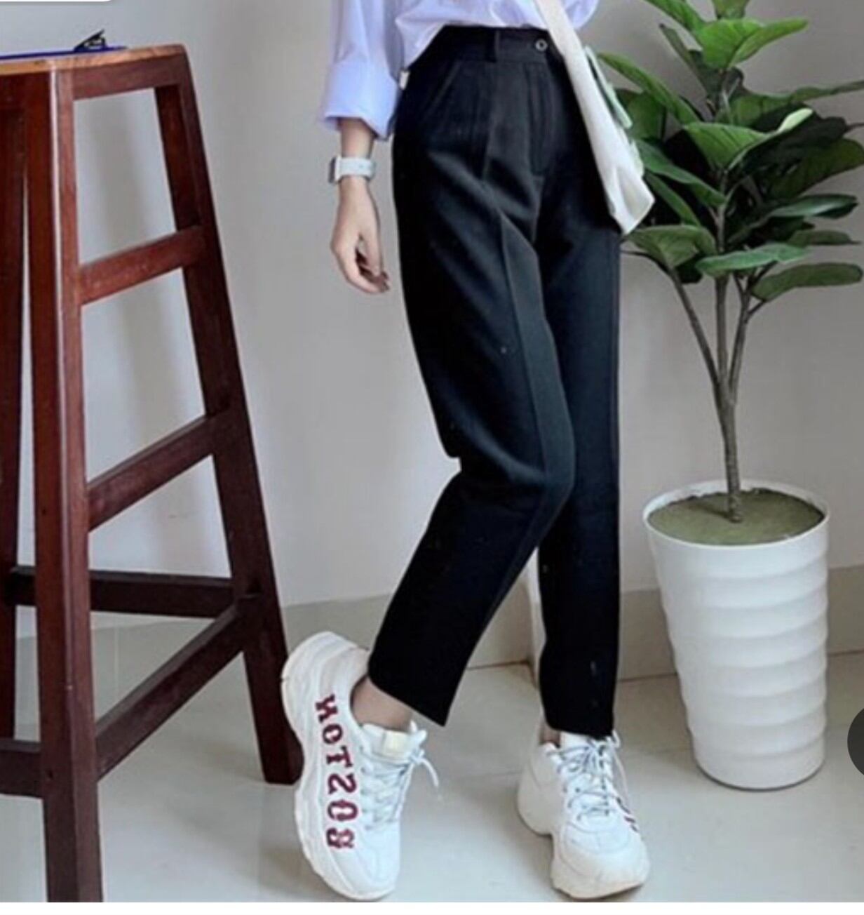 Quần tây legging đen học sinh nữ cấp 2,3