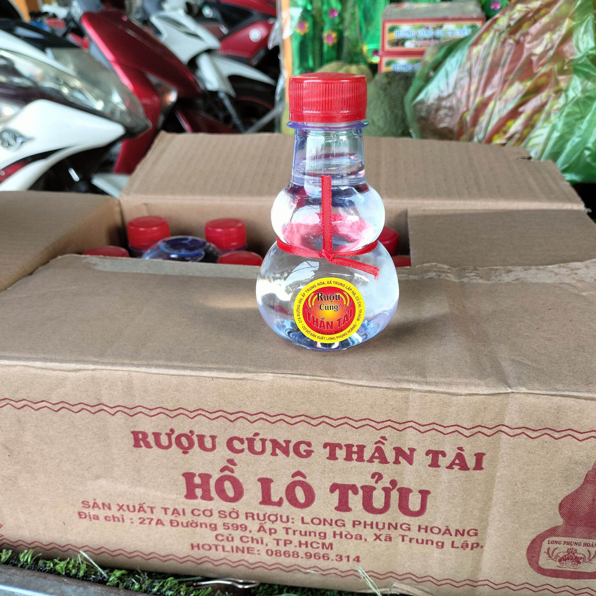 Chai rượu cúng hồ lô nhỏ 200 ml