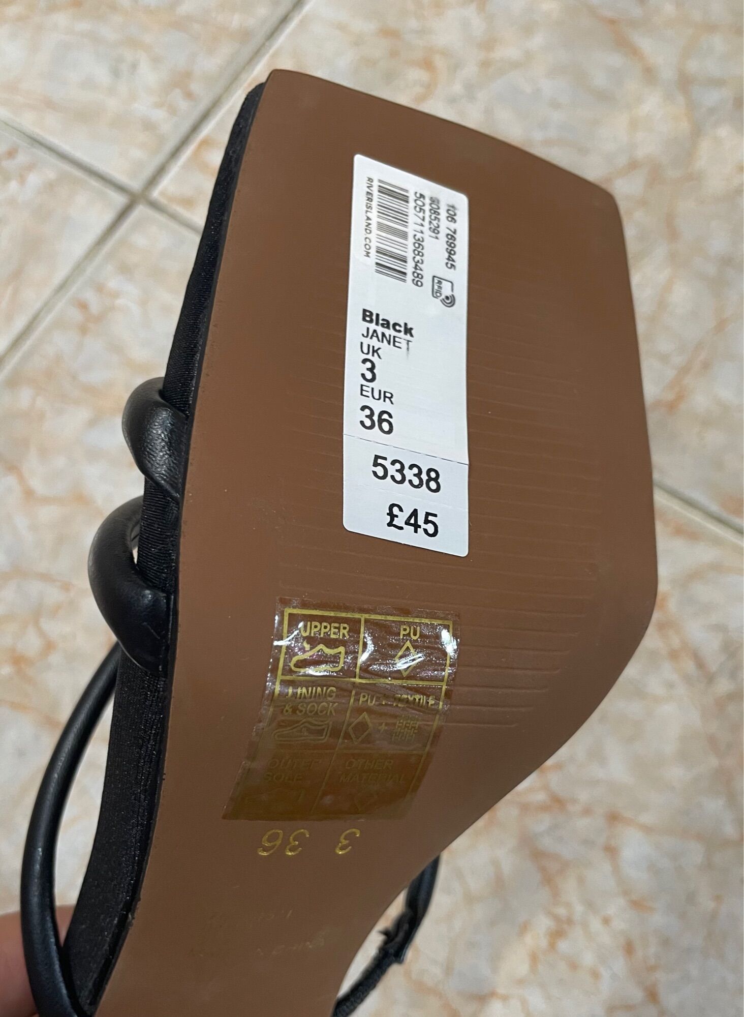 Giày River Island Dư Xịn Đan Chéo Đế Êm Size 36 ( Có Sẵn )