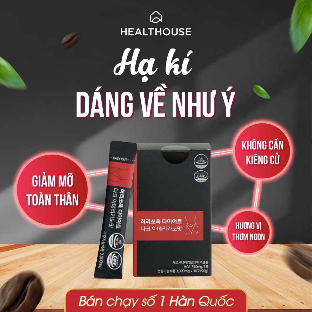 Cà phê giảm cân Hàn Quốc Healthouse - Hộp 30 gói