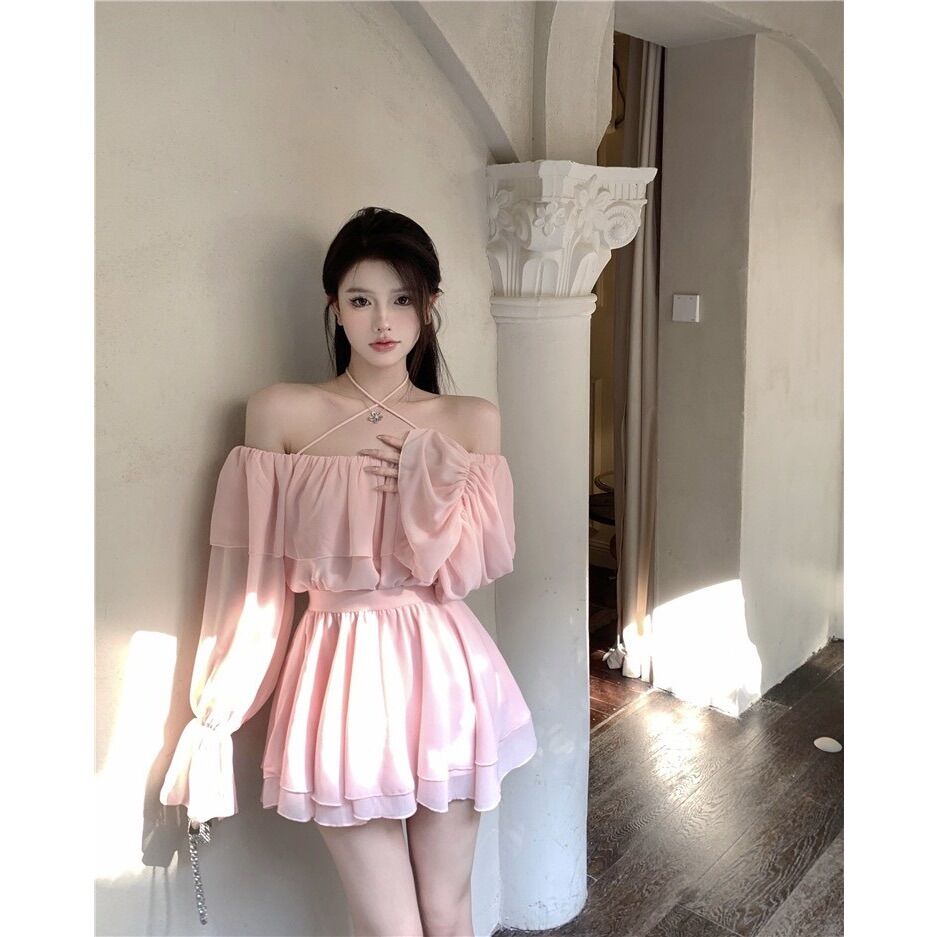 (SẴN) Set trang phục nữ ulzzang áo + chân váy ulzzang