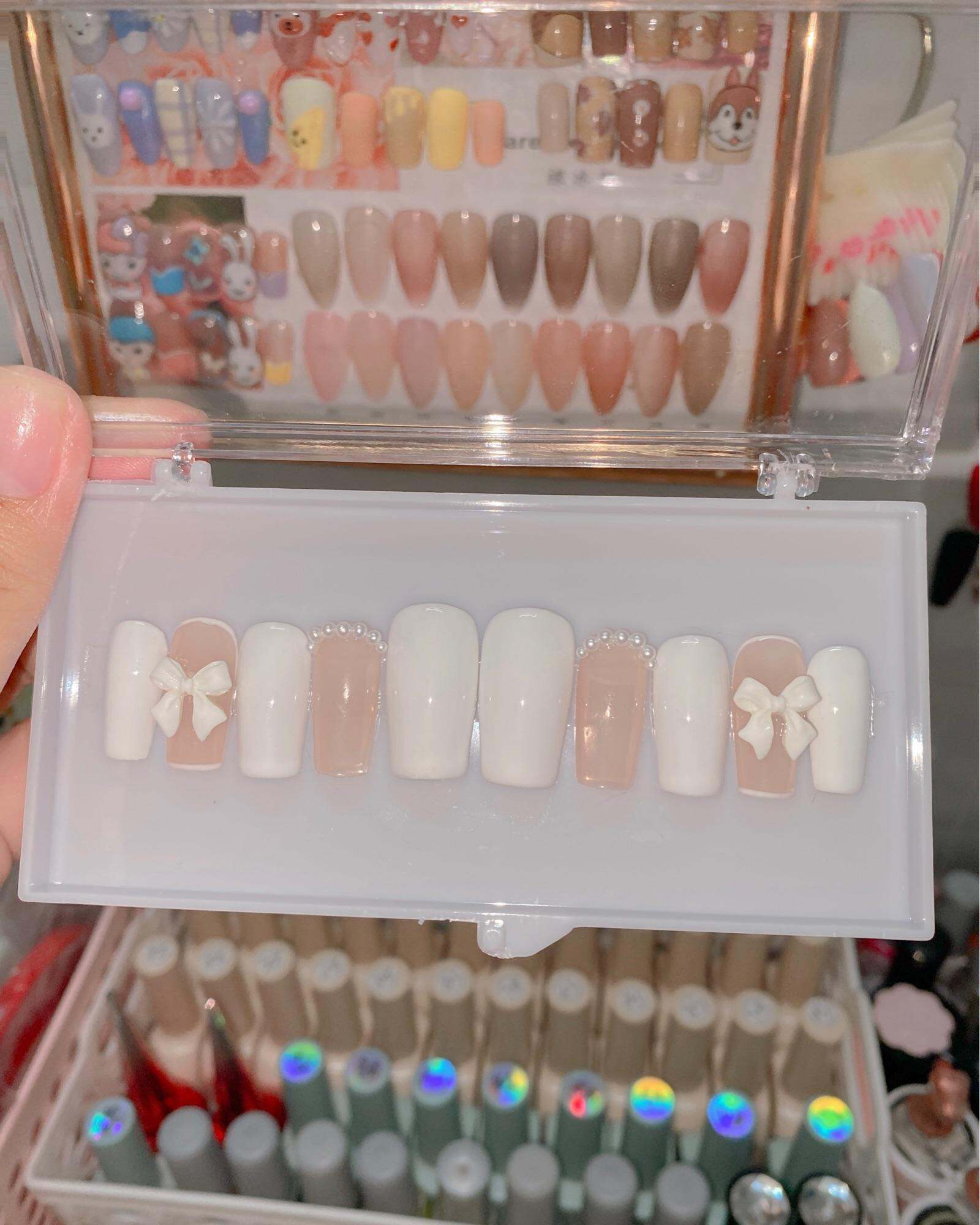 Nailbox thiết kế- mẫu nail nơ nhẹ nhàng