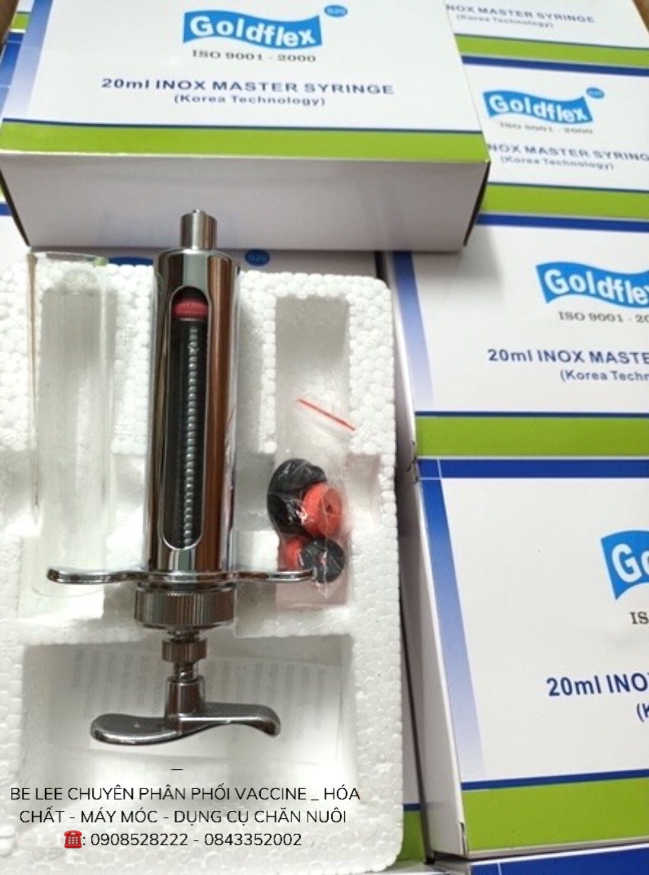 Hàng chính hãng Xilanh inox goldflex 20cc