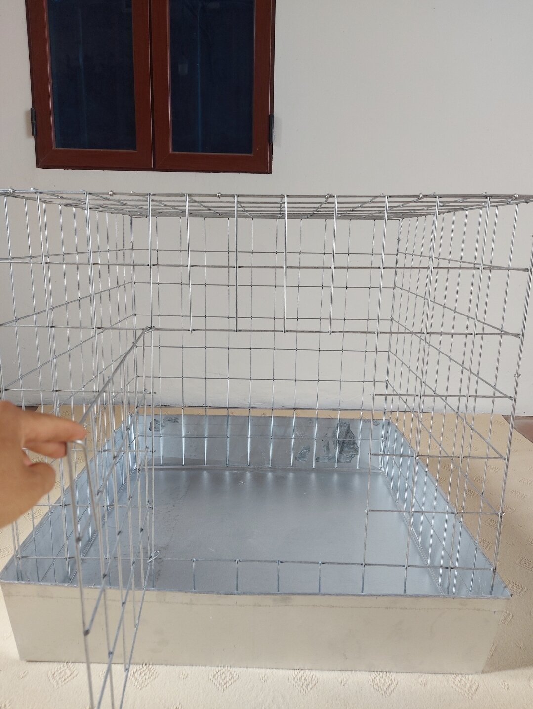 Lồng gà vuông sắt to 3,4li _ 6-7,5kg ( không khay )