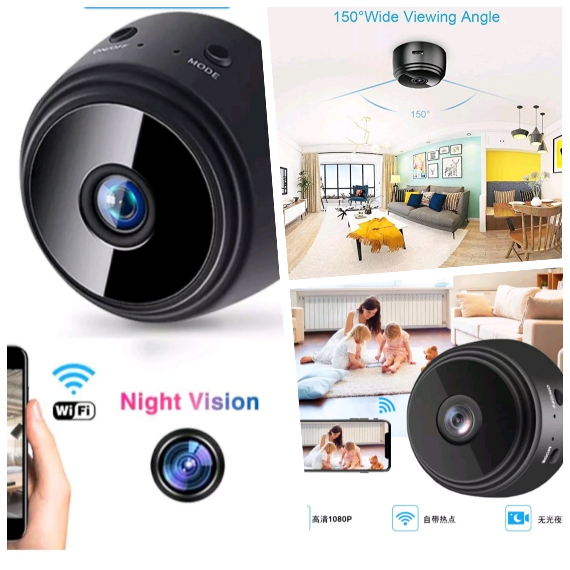 CHỈ VỚI  1CAMMERA QUAN SÁT MÁY MINI AN NINH Wifi NHỎ GỌN TIỆN DỤNG HÀNG CHẤT LƯỢNG CAO