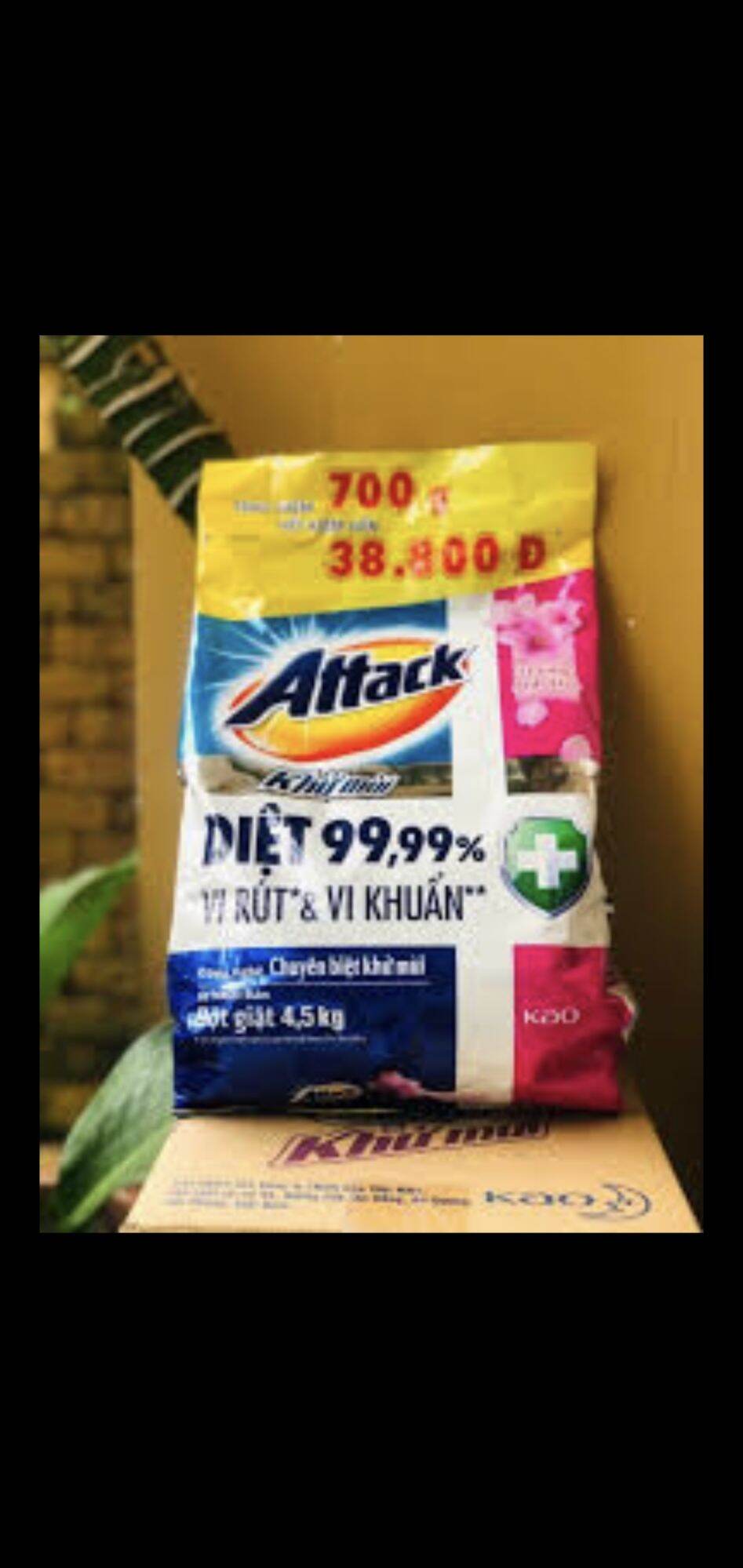 BỘT GIẶT ATTACK KHỬ MÙI MỚI 4200gr