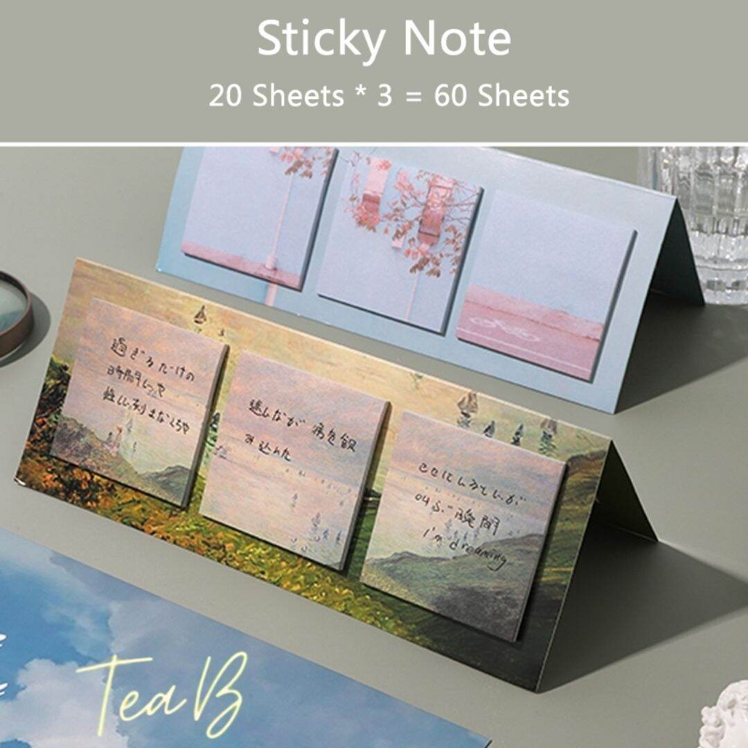 Set 60 tờ giấy note (ghi chú) phong cảnh (Tea.B/N01)