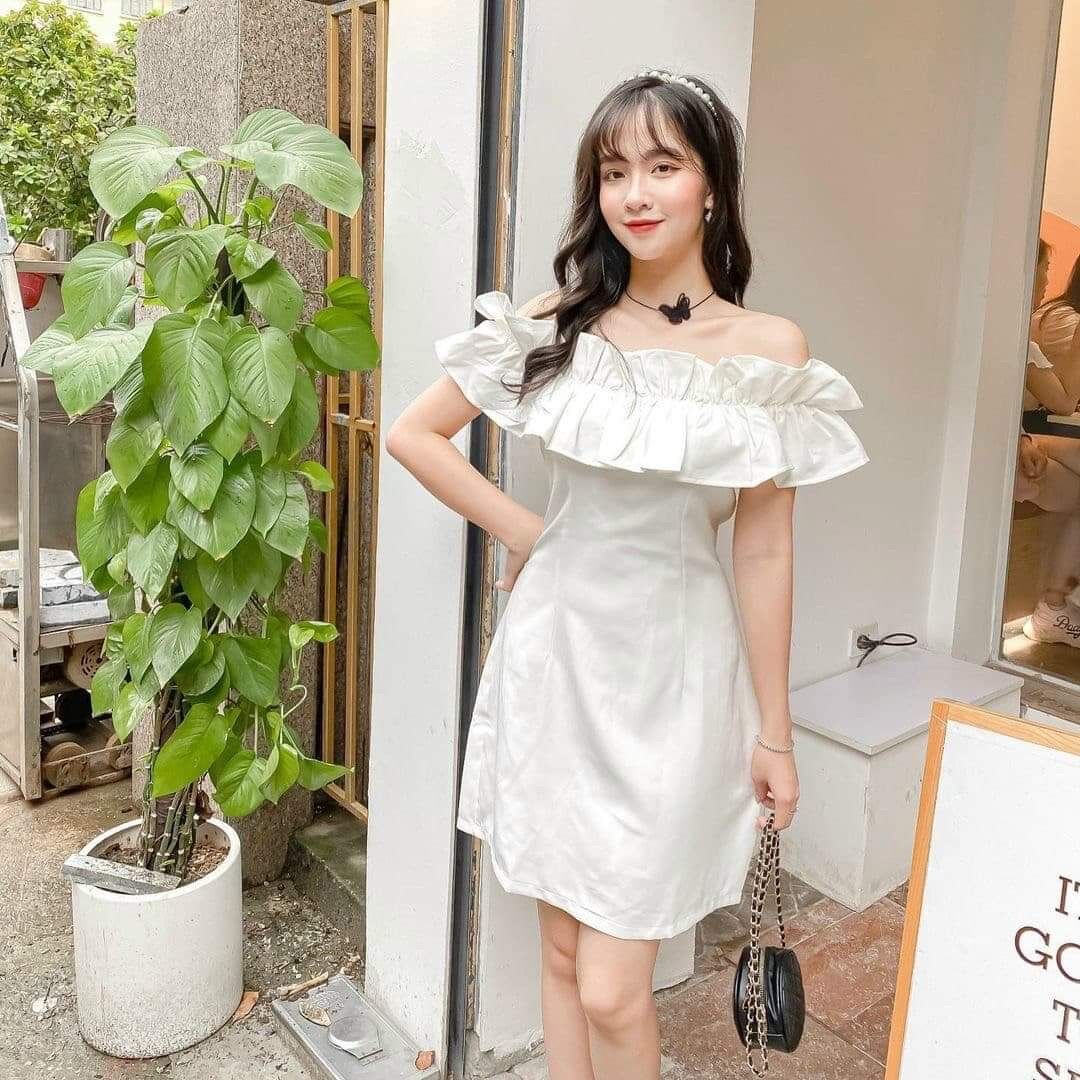 Váy trễ vai bánh bèo KA56
