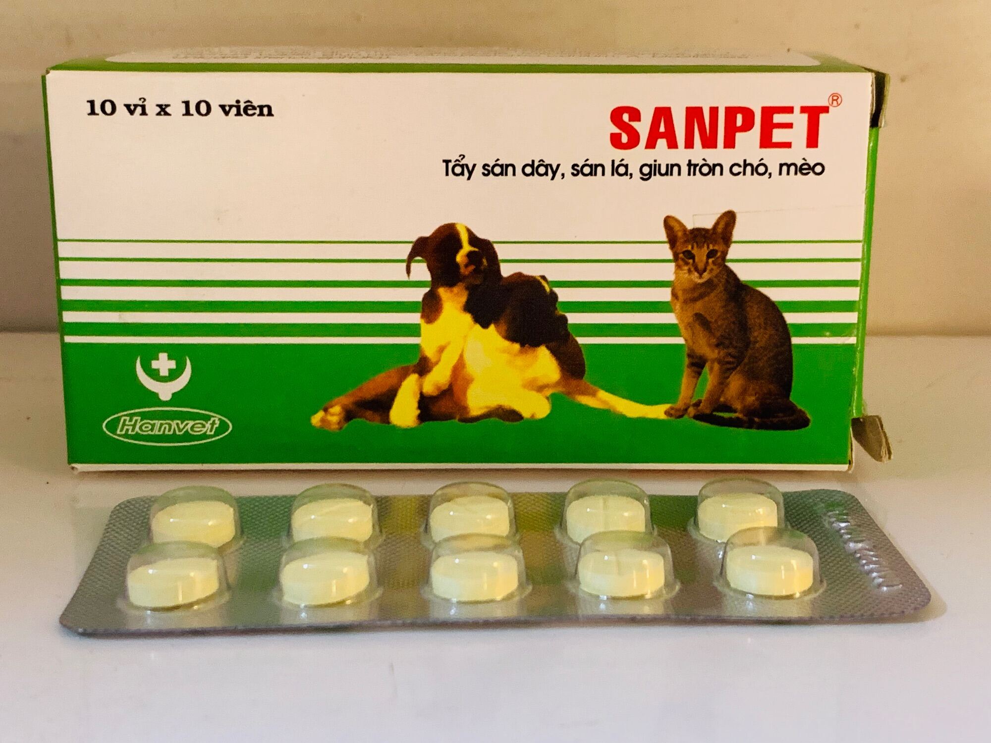 Thuốc tẩy giun cho chó mèo Sanpet