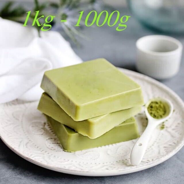 1kg phôi xà phòng trà xanh matcha glycerin - phôi xà phòng handmade