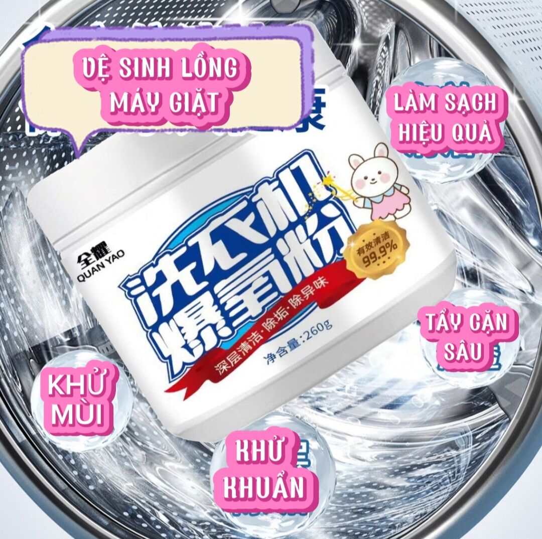[HCM] Hủ Bột Vệ Sinh Lồng Máy Giặt giúp làm sạch cặn bẩn hiệu quả, an toàn, sử dụng được cho mọi loại máy giặt