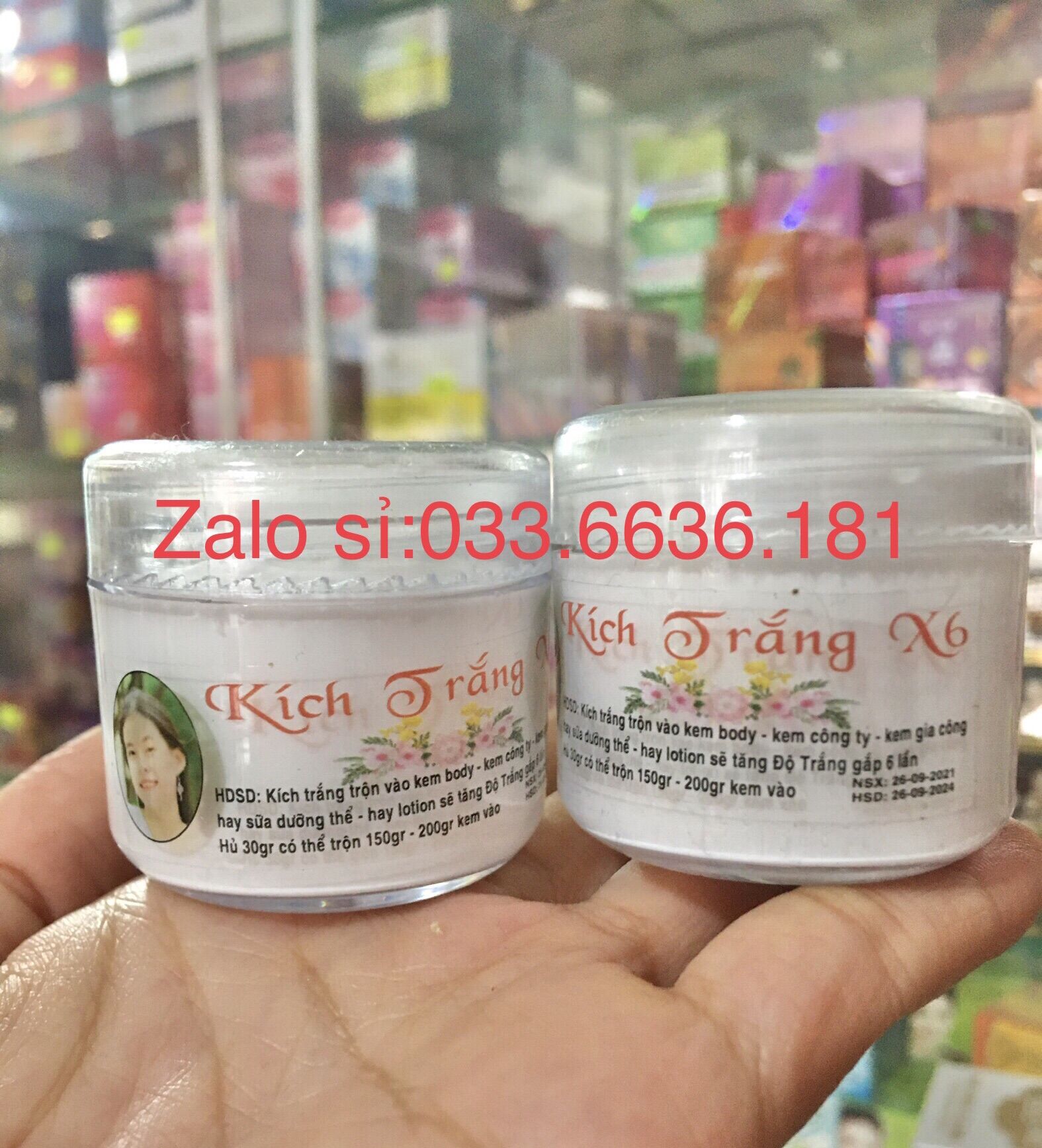 Lẻ 1 hủ kem kích trắng x6 màu trắng