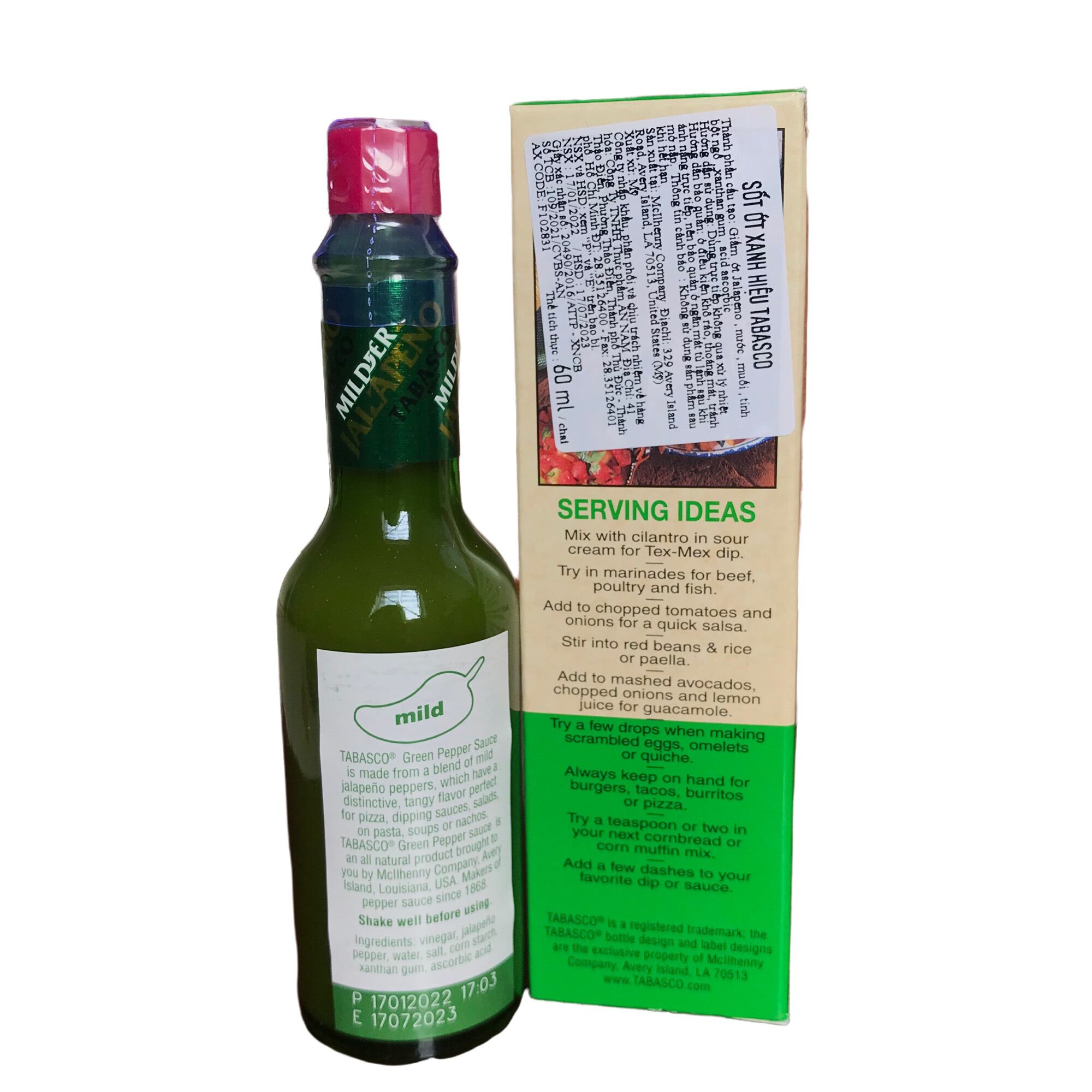 Sốt Ớt Xanh Hiệu Tabasco 60ml - [Lily’s Food]