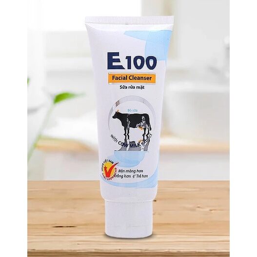 Sữa rửa mặt E100 tinh chất sữa bò tươi làm trắng da