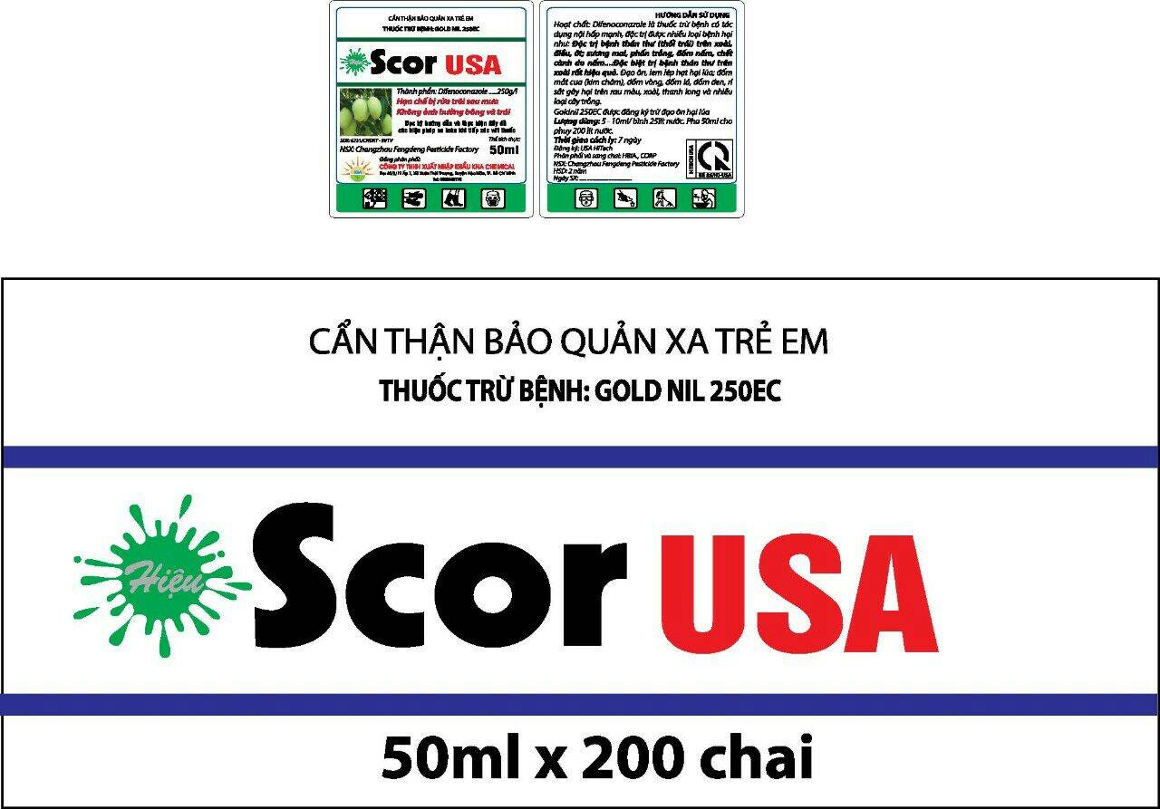 Thuốc trừ bệnh SCORE GOLD 250EC Chai 50ml