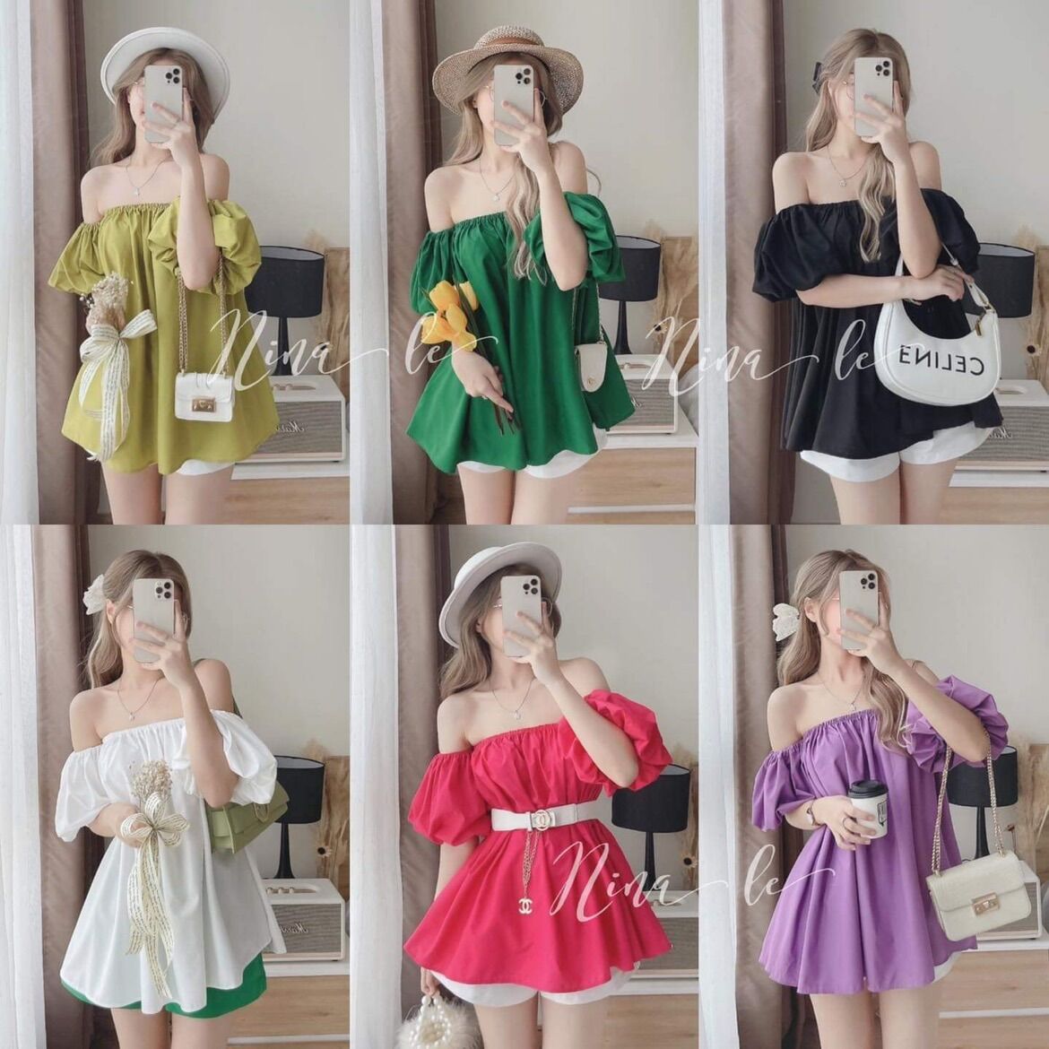 Áo kiểu giấu quần rớt tay b19