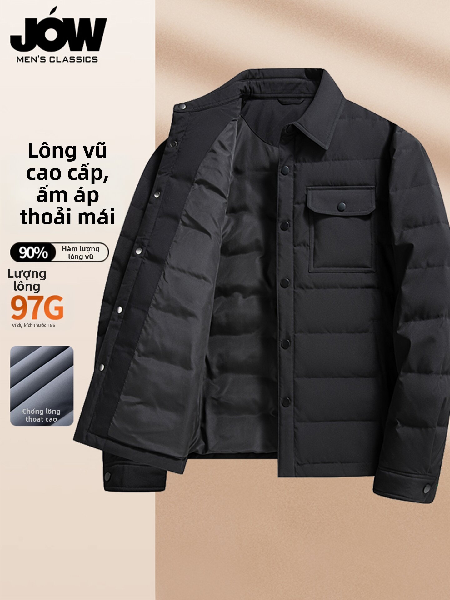 [Thick Warm White Duck Down Quilted Jacket Anti-Drill,Thick Warm White Duck Down Quilted Jacket Anti-Drill,] Giá 1,624,000 Đồng*Miễn phí vận chuyển