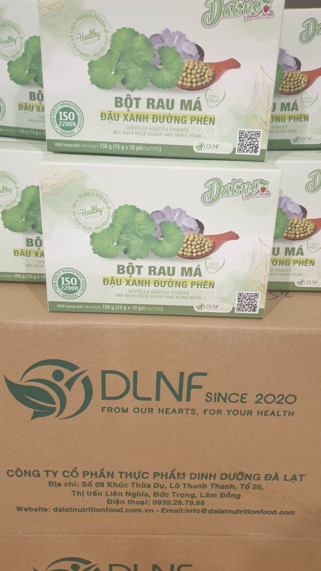 Bột rau má đậu xanh đường phèn Datino