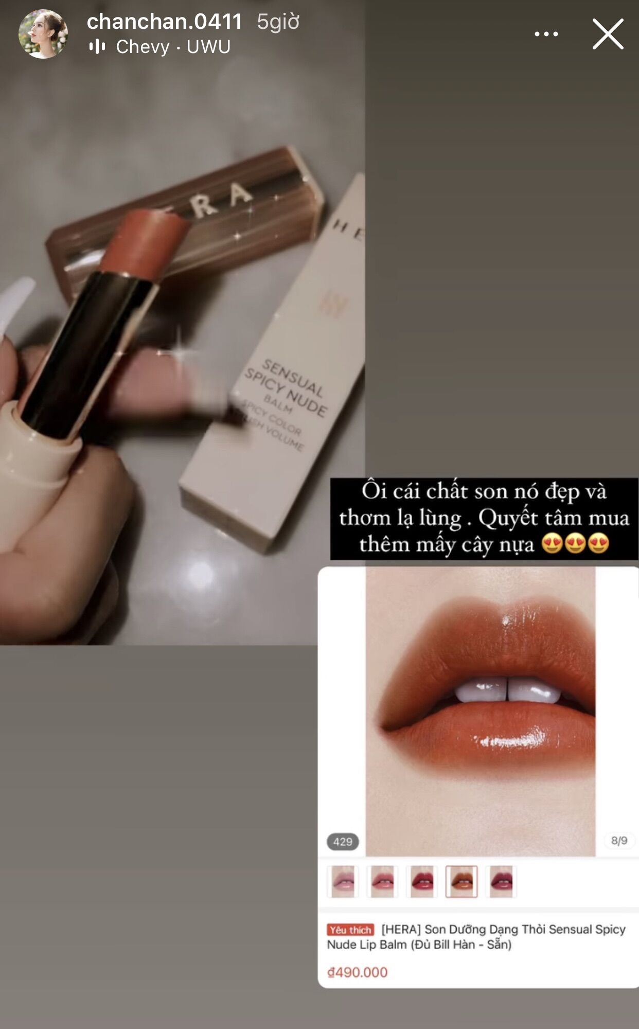 Son dưỡng hera màu 429