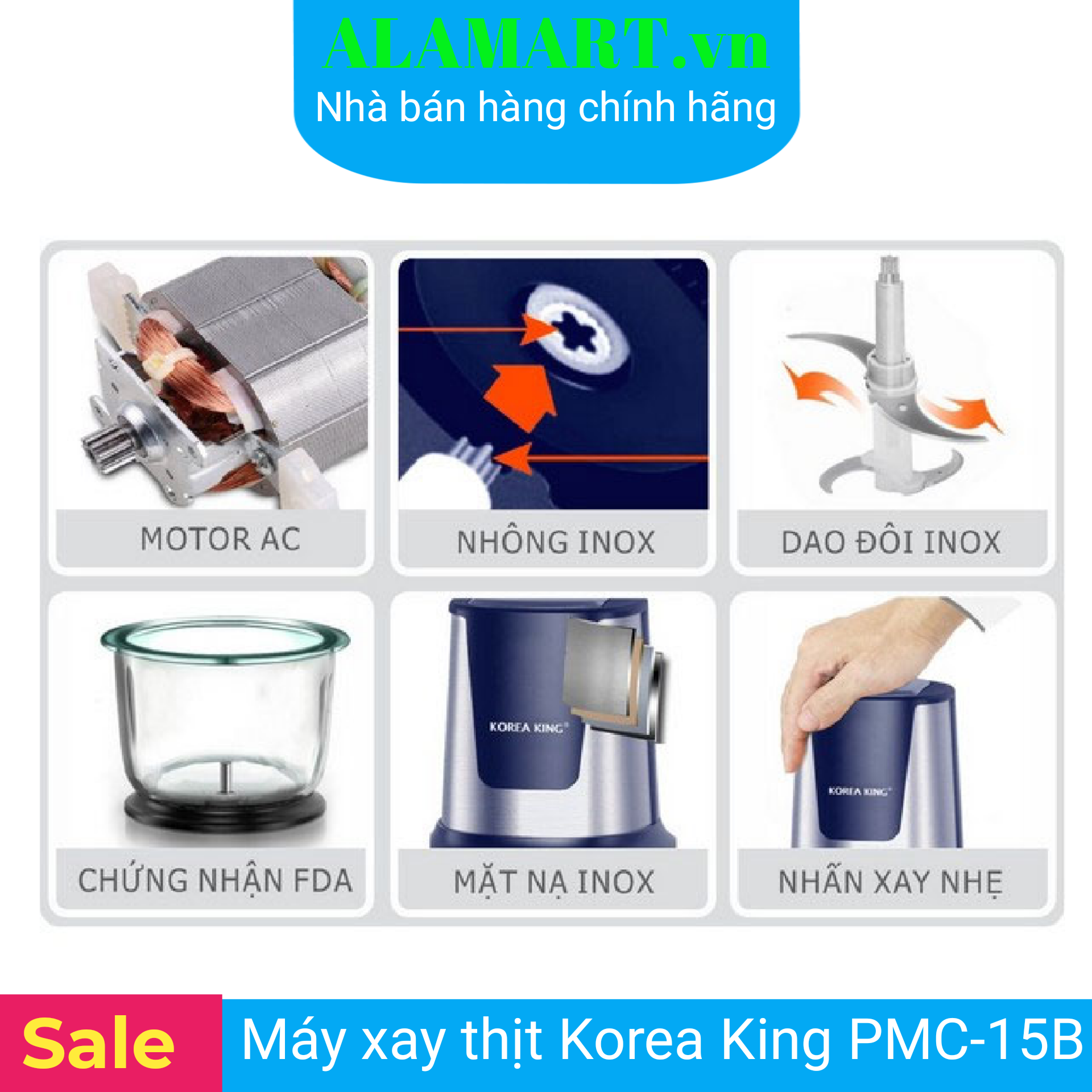 [HCM]Máy Xay Thịt Korea King PMC-15B