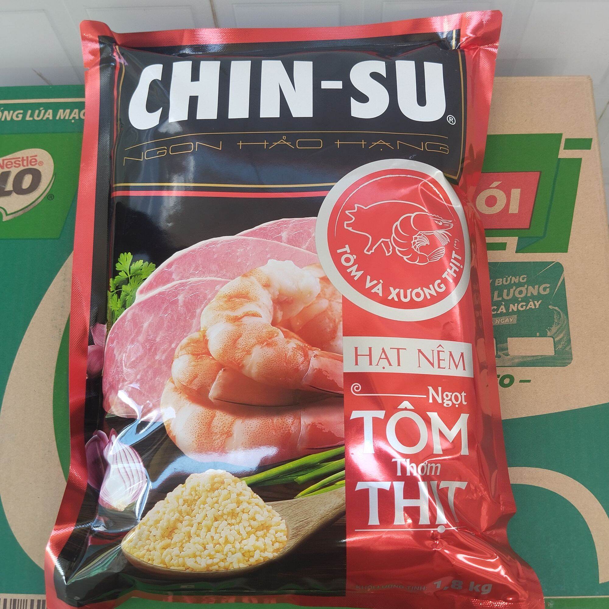 Hạt nêm chinsu ngọt tôm thơm thịt 1,8kg